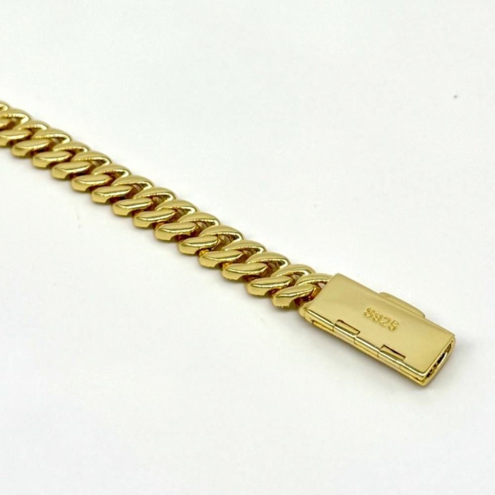 18K Gold Plated, 3.4CTW Moissanite Square Miami Cuban Bracelet - Picture 6 of 7